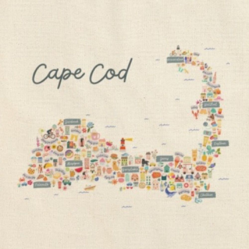 Cape Cod Map Tote - Picture 2 of 9